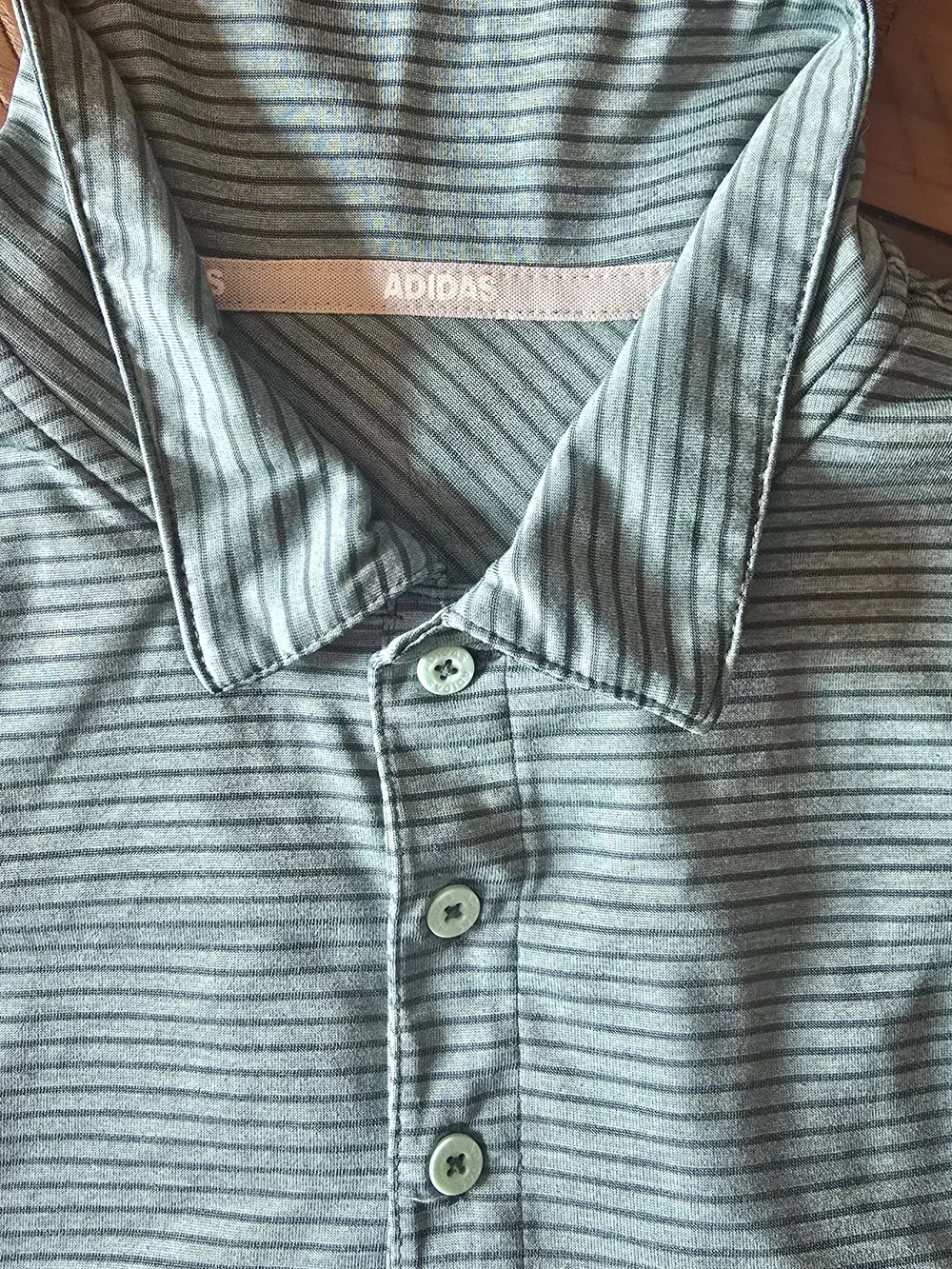 Adidas Men’s Green Striped Polo Shirt 0552